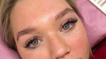 Close-up of eyelash extensions at Adri's Beauty Bar, Tinbeerwah, Queensland, AU.