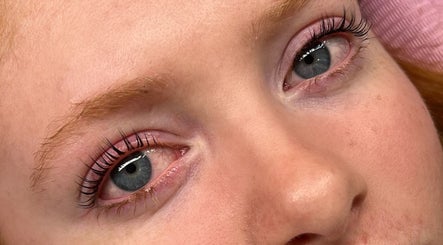 Close-up of curled lashes at Adri's Beauty Bar, Tinbeerwah, Queensland, AU.