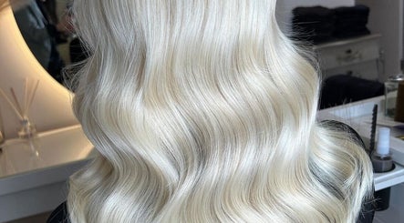 Blonde waves styled at Blondes & Brondes By Beth in East Kilbride, Scotland, GB salon.