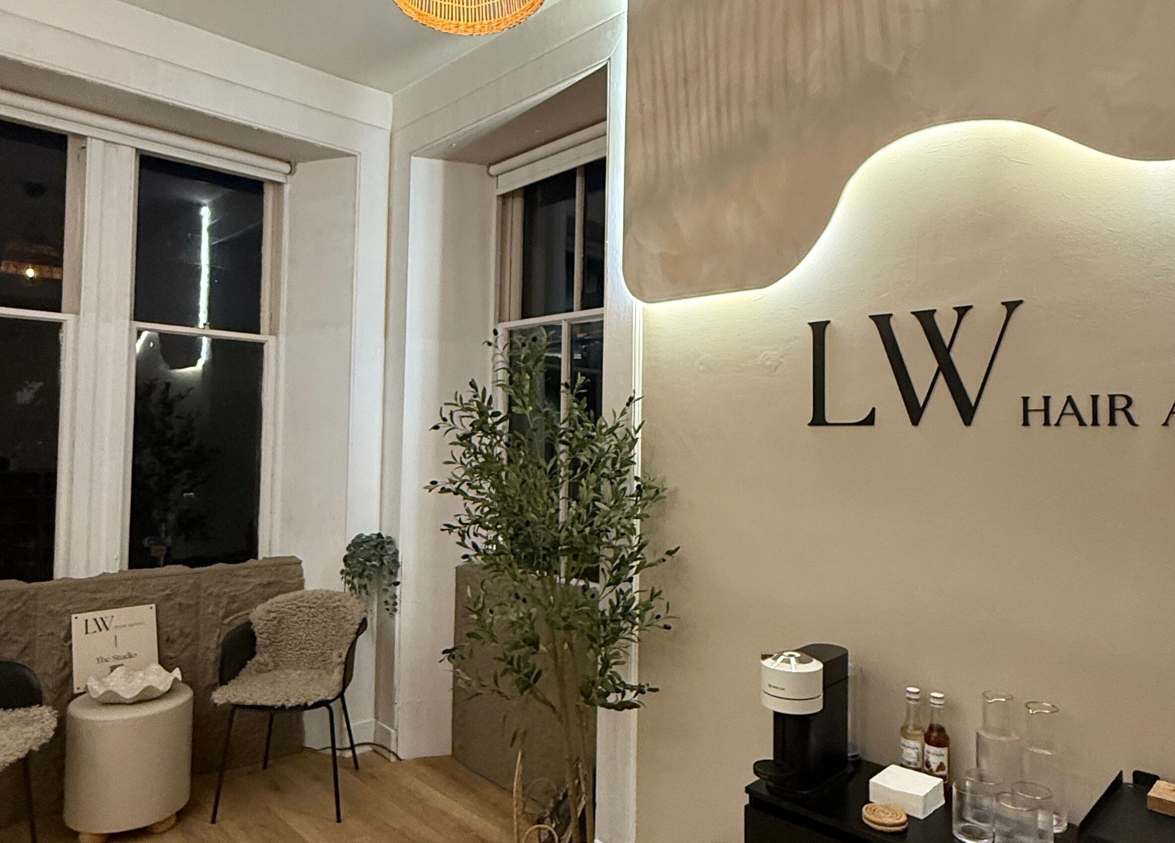 Cozy seating and decor at Blondes & Brondes By Beth, East Kilbride, Scotland, GB.