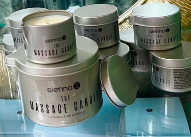 Massage candles on display at Sawan Thai Massage Halifax, Halifax, England, GB, offering a relaxing ambiance.