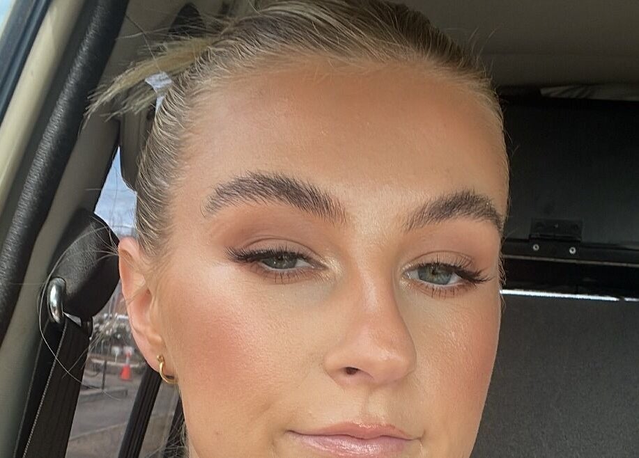 Close-up of expertly shaped brows from Mollie Langston Brows in Fulham, South Australia, AU.