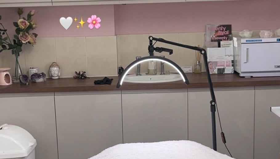 Tranquil treatment room at By Tia Maria - Beauty, Fleet, England, GB with elegant decor and professional setup.