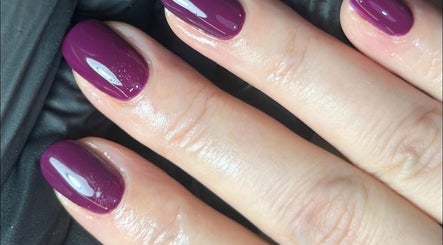 Manicure with elegant plum nails at By Tia Maria - Beauty in Fleet, England, GB.