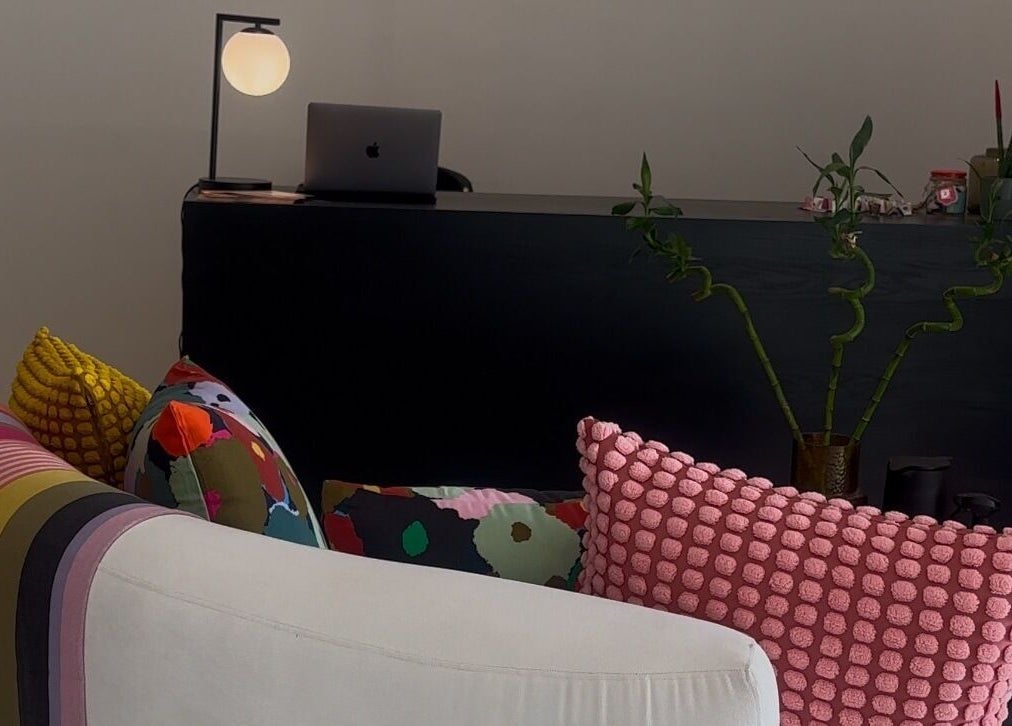 Comfortable lounge area with colorful cushions at NAILAX | نيلاكس, Riyadh, Riyadh Province, SA.