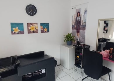 Tranquil salon corner at Beauty by Merle (Pty) Ltd in Randburg, Gauteng, ZA. Features styled workstation and decor.