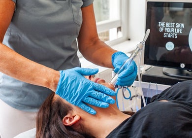 Facial treatment at Trikwan Aesthetics, London, England, GB. Expert care provided by professional esthetician.