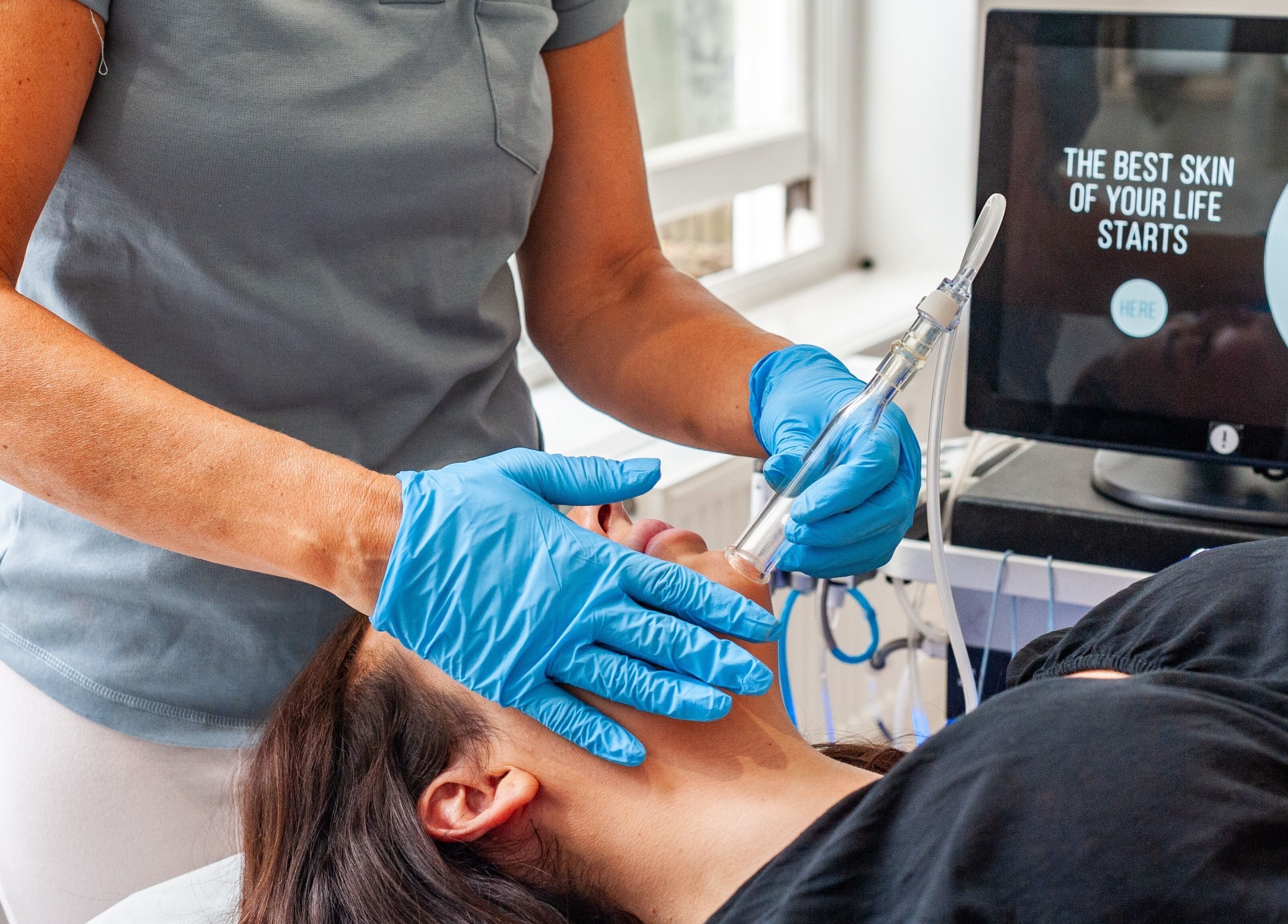 Facial treatment at Trikwan Aesthetics, London, England, GB. Expert care provided by professional esthetician.