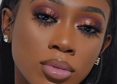 Elegant makeup look at La Beaute by Carine, Randburg, Gauteng, ZA. Featuring stunning eye makeup and glossy lips.