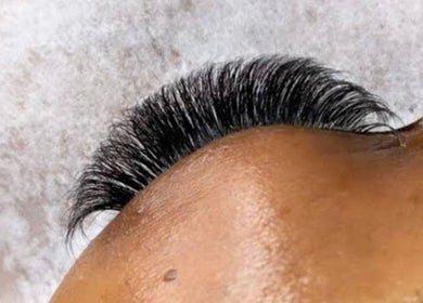 Close-up of lash extension at La Beaute by Carine, Randburg, Gauteng, ZA, showcasing expert application.