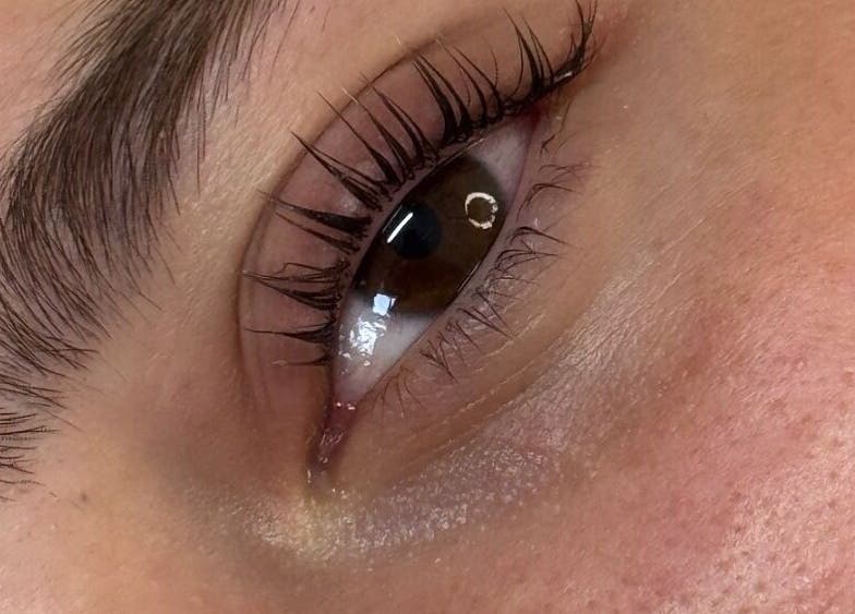 Close-up of expertly styled lashes at Luminous with Lil, Barrow-in-Furness, England, GB.