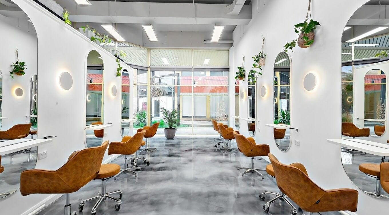 Modern salon interior at Katarna's Hair Studio in Greenway, Australian Capital Territory, AU with chic decor.