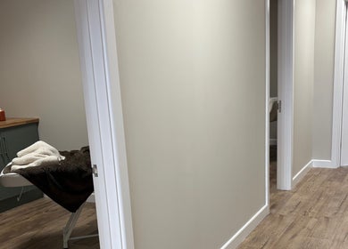 Tranquil hallway with cozy massage room at Miceli Beauty Studio, Waterlooville, England, GB.