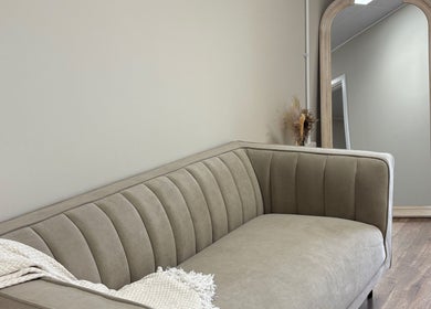 Luxurious lounge at Miceli Beauty Studio, Waterlooville, England, GB, showcasing elegant decor and comfort.