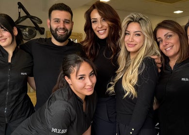 Friendly team at Privé Hairdressing, Naxxar, MT, showcasing professional hairstyling services.