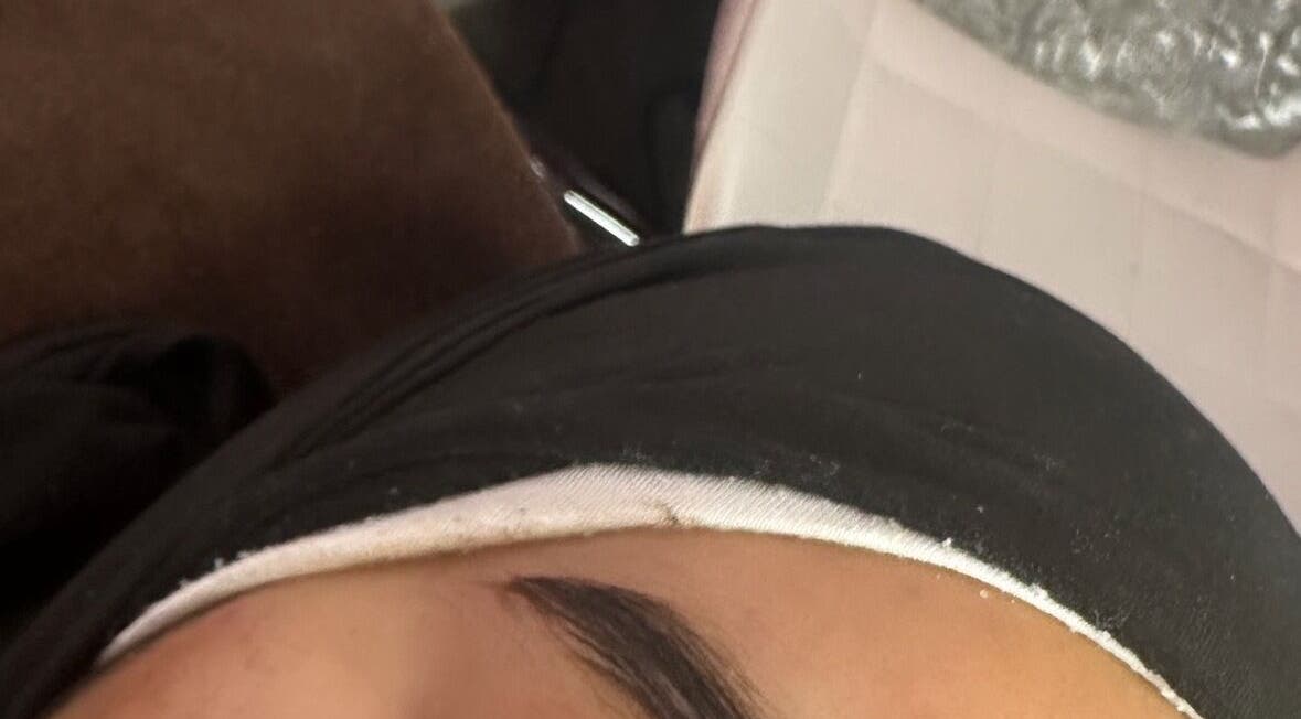 Detailed view of an expertly shaped eyebrow at Lash Bar by ST, Birmingham, England, GB.