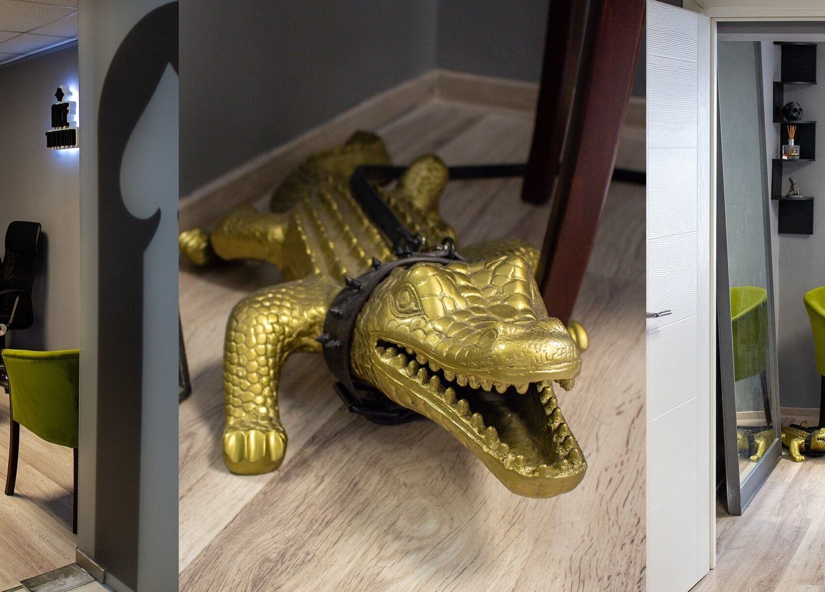 Interioare moderne cu detalii stilizate la Ace Tattoo Parlour, București, București, RO.