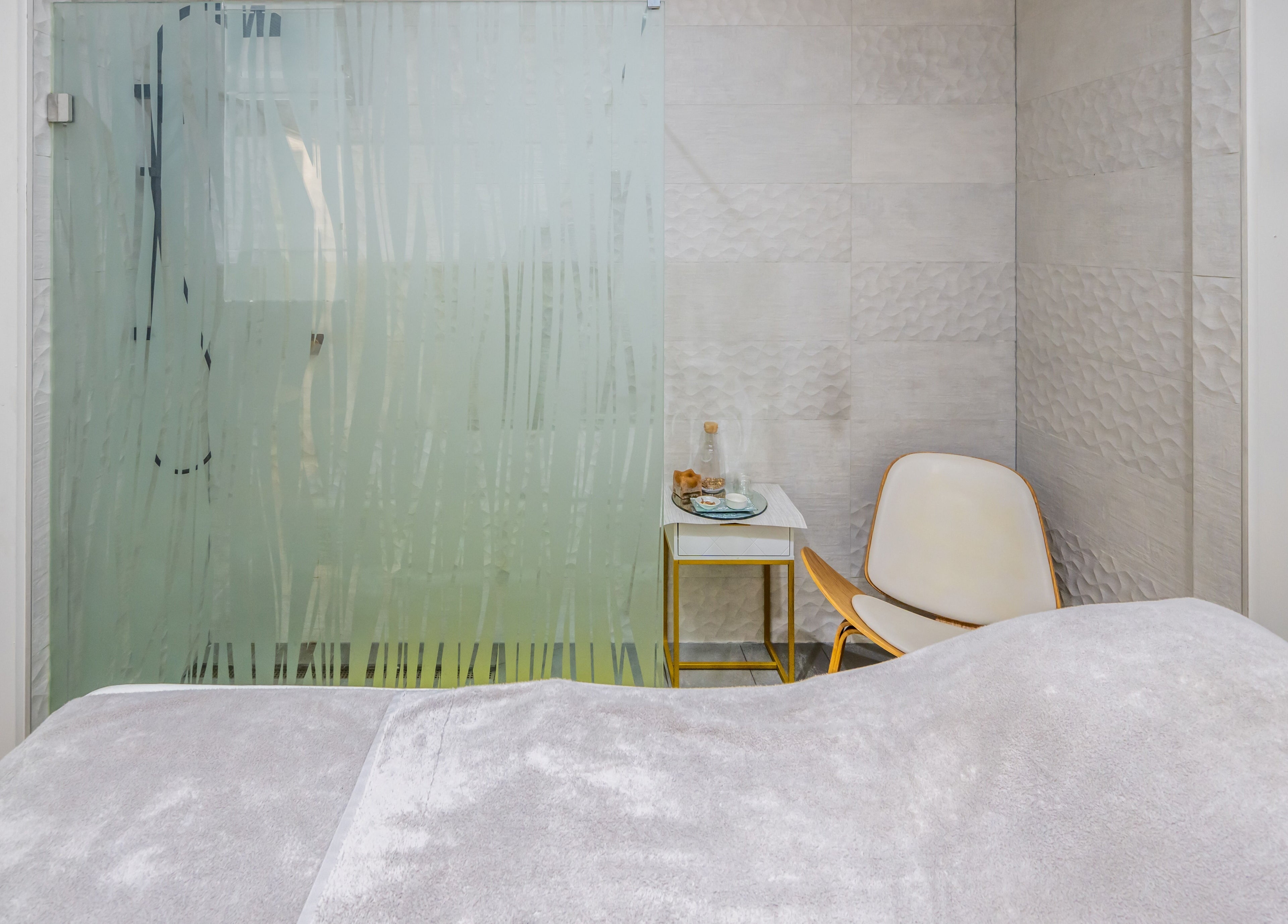 Relaxing treatment room at My Skinic, Melbourne, Victoria, AU, with soothing decor and serene ambiance.