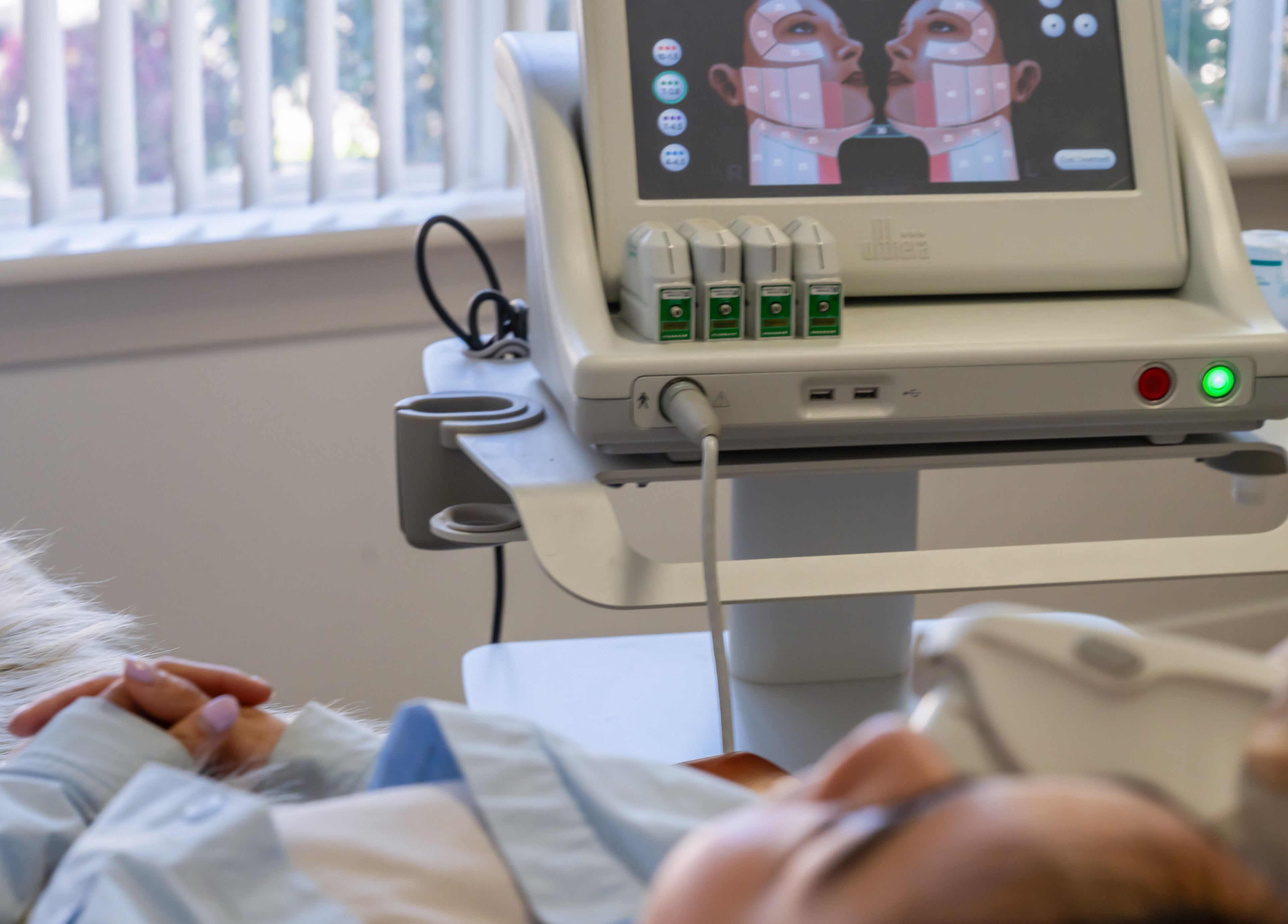 High-tech facial treatment at My Skinic in Melbourne, Victoria, AU, showcasing advanced skincare technology.