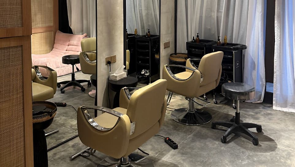 The Rustic Sun - Berawa salon chairs and mirrors in Bali, Bali, ID offering a tranquil beauty experience.