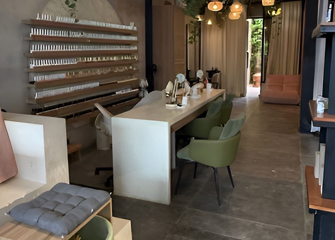 Chic nail bar at The Rustic Sun - Berawa, Bali, Bali, ID with modern decor and cozy seating.