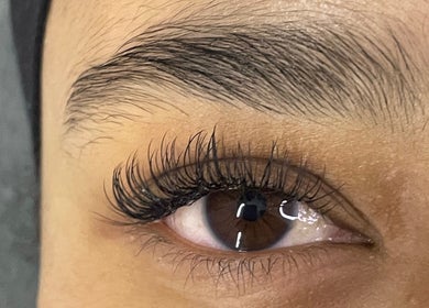 Close-up of beautifully styled eyelashes at A Touch Of B, Cape Town, Western Cape, ZA.