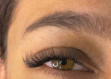 Close-up of styled eyelashes at A Touch Of B, Cape Town, Western Cape, ZA showcasing elegant lash extensions.