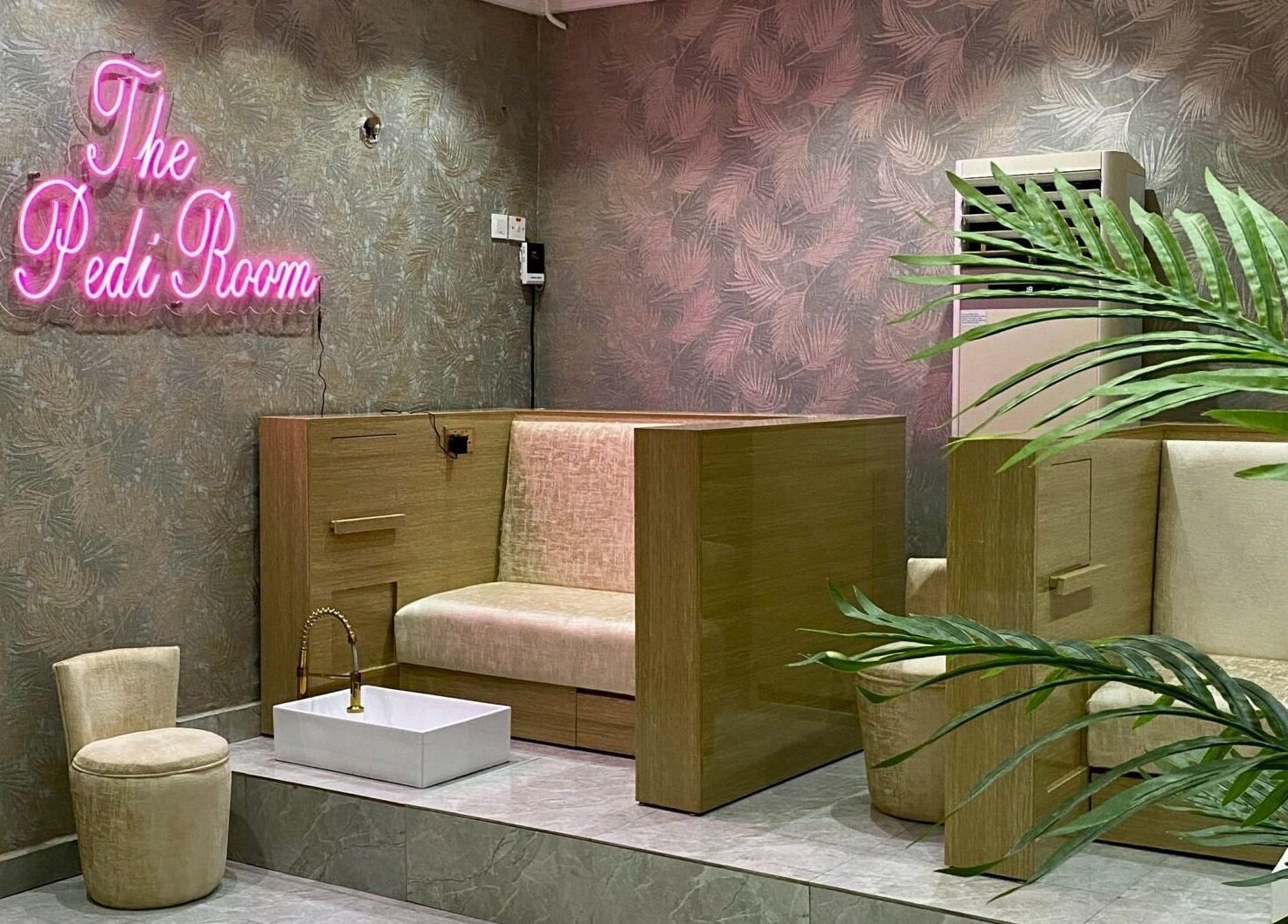 Elegant pedi room at LIOCA ESTHETICS, SPA & SALON, Lagos, Lagos, NG featuring plush seating and a serene vibe.