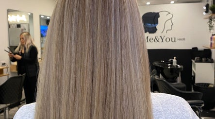 Smooth blonde hair at Me and You Hair Salon, Corrimal, New South Wales, AU. Expert styling service.