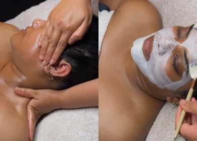 Relaxing facial treatment at The Inspired Beauty, Christchurch, Canterbury Region, NZ, enhancing tranquility and glow.