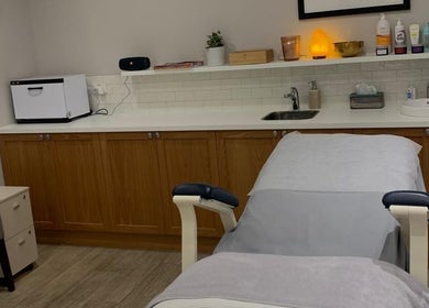 Treatment room at The Inspired Beauty at Summerset Avonhead, Christchurch, Canterbury, NZ with cozy decor.