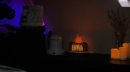 Ambient setting with candles and diffuser at The Inspired Beauty, Christchurch, Canterbury Region, NZ.
