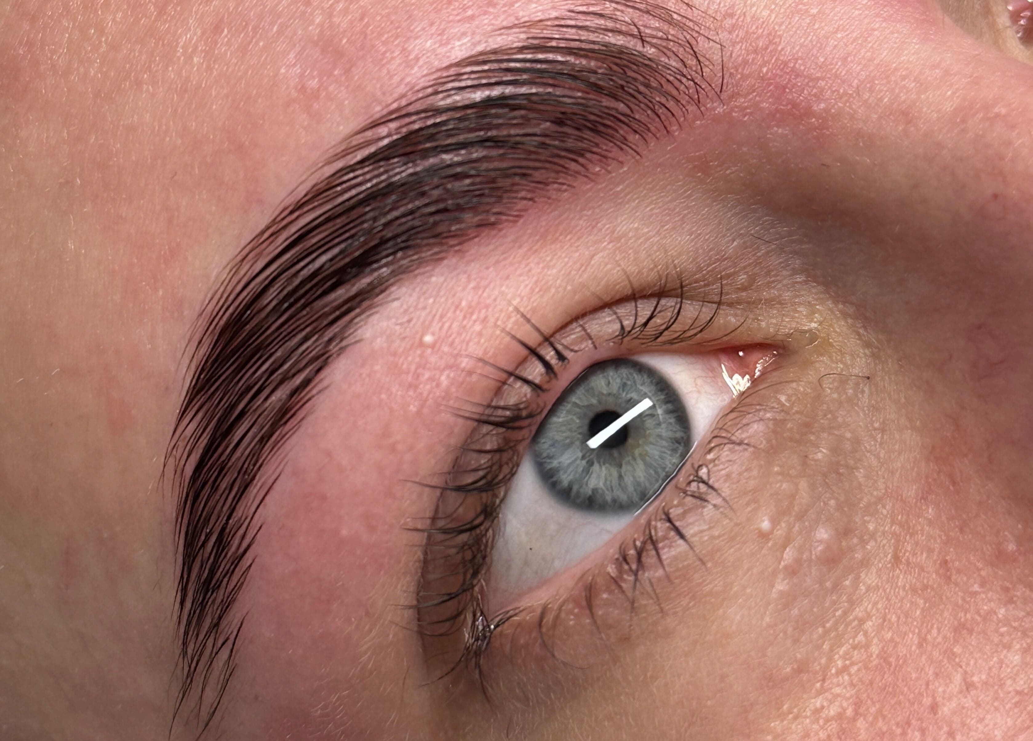 Close-up of expertly styled eyebrows at The Inspired Beauty, Christchurch, Canterbury Region, NZ.