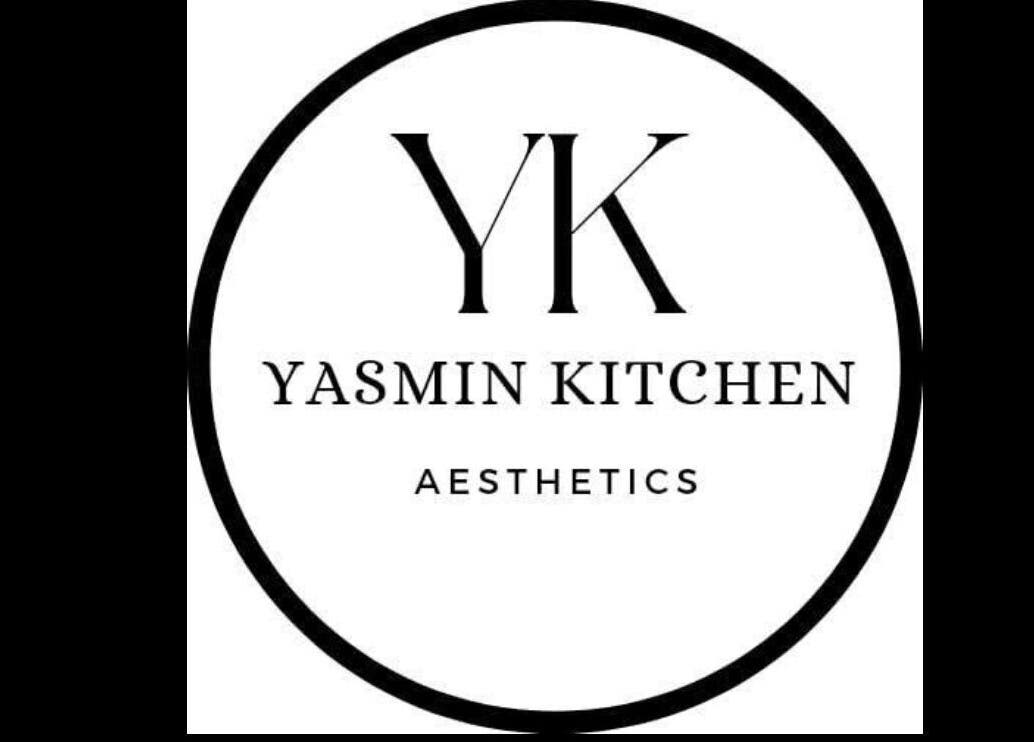 Yasmin kitchen aesthetics logo at HD Beauty, Fareham, England, GB. Sleek black and white design.