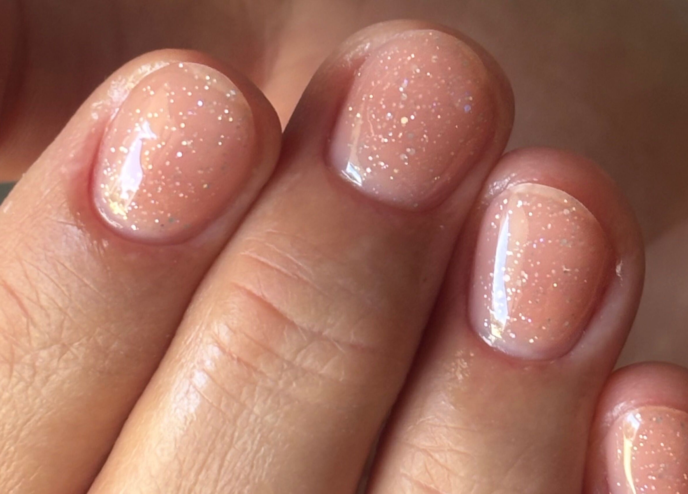 Glittery nails manicure at Fabeauty - Private home-based beauty studio, Maroochydore, Queensland, AU.