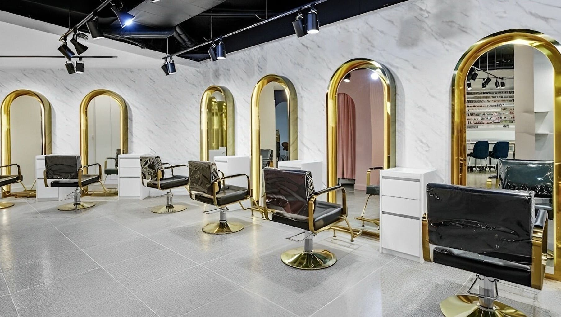 Elegant styling chairs at Beauty Story Hair Salon, Sydney, New South Wales, AU, showcasing luxury design.