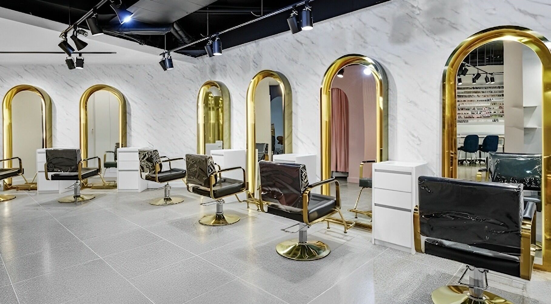 Elegant styling chairs at Beauty Story Hair Salon, Sydney, New South Wales, AU, showcasing luxury design.