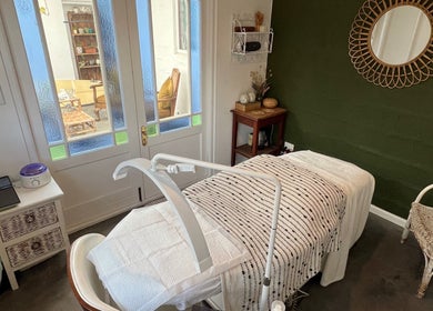 Cozy treatment room at Lada Beauty Studio in Cape Town, Western Cape, ZA with a chic aesthetic.