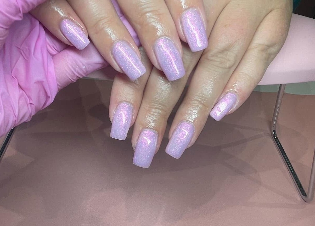 Light purple manicured nails at Nail Artistry by Chelsea, Gqeberha, Eastern Cape, ZA.