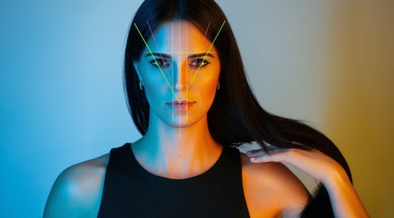 Highlighting symmetry, a model demonstrates precision at The Brow Studio By Simone Najjar, Port of Spain Corporation, TT.