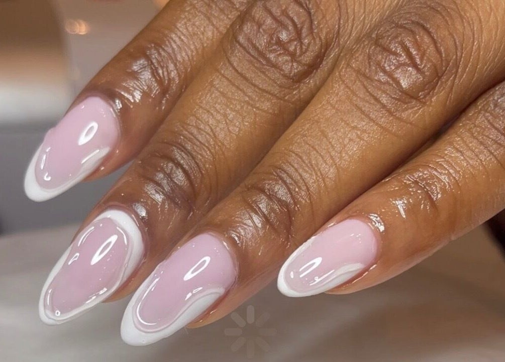 Elegant French manicure at Nami Beauty, Labone, Accra, Greater Accra Region, GH.