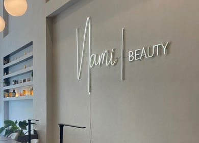 Chic interior of Nami Beauty, Labone with stylish lights and decor in Accra, Greater Accra Region, GH.