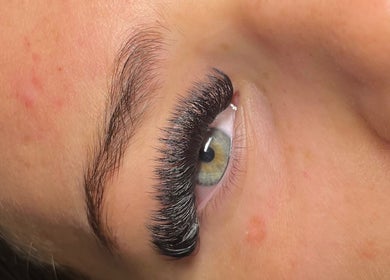 Close-up of a perfectly done eyelash extension at STUDIO24, Swords, County Dublin, IE.