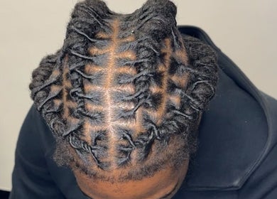 Detailed braid hairstyle at Princess Parlour in Nottingham, England, GB showcasing expert hair techniques.