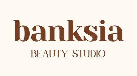 Banksia Beauty Studio logo in brown text, located in Melbourne, Victoria, AU.