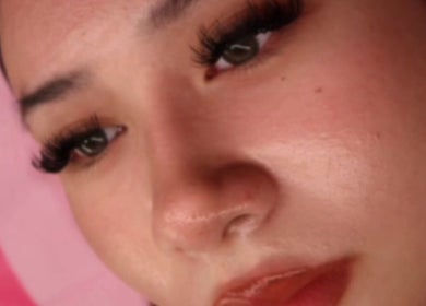 Close-up of eyelash extensions at Lyricstudiox, Saint Lucia, Queensland, AU for a stunning lash look.
