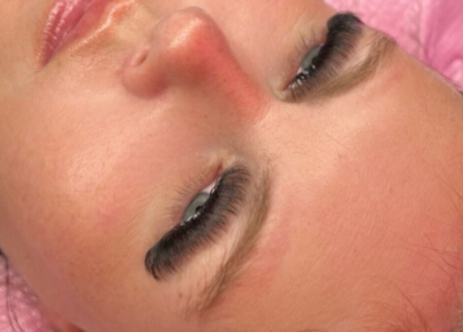 Close-up of eyelash extensions at Lyricstudiox, Saint Lucia, Queensland, AU.