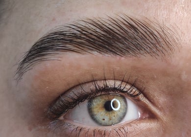 Well-groomed eyebrow and eye at Abbie Bellchambers Hair Salon, Shepshed, England, GB showcasing beauty expertise.