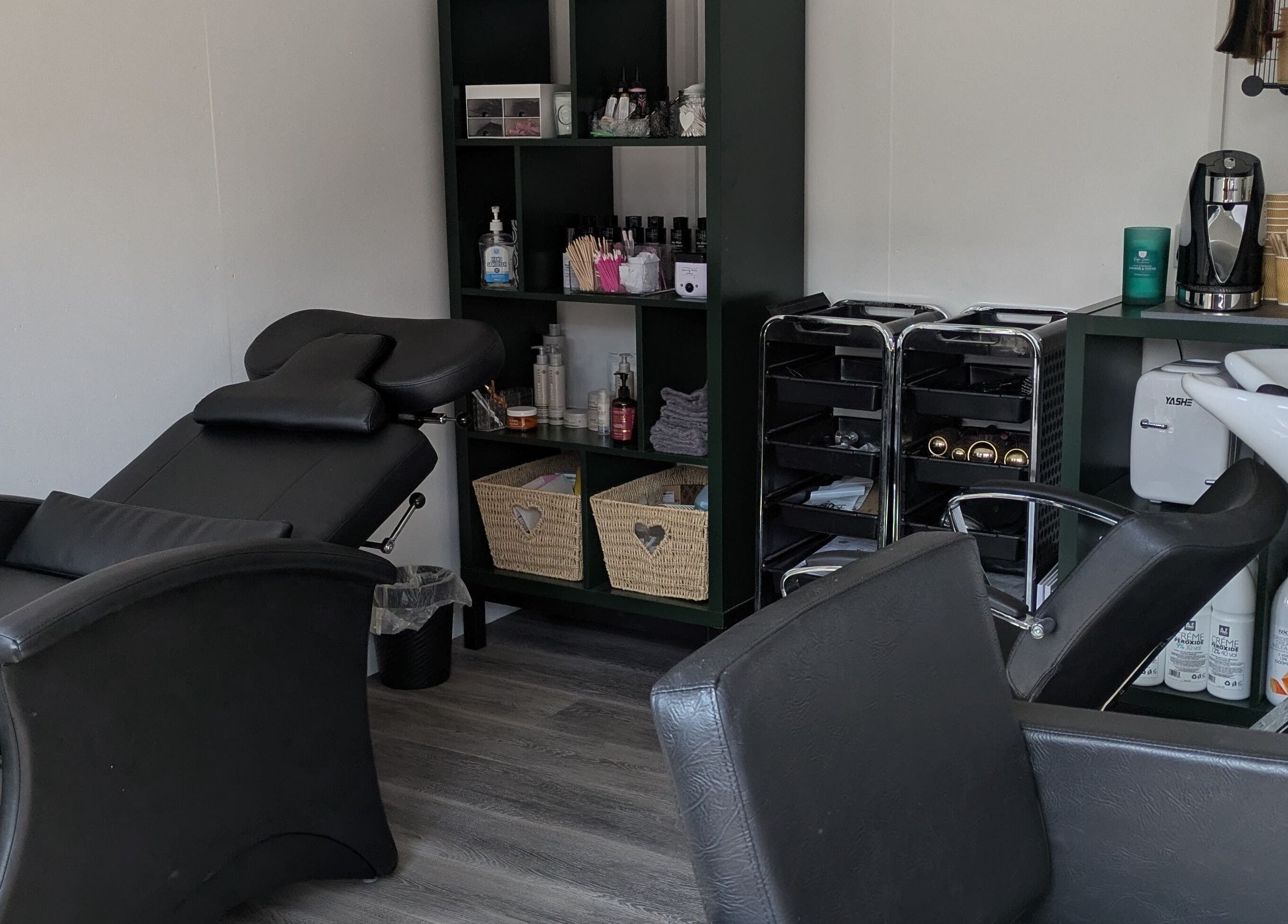 Cozy interior of Abbie Bellchambers Hair Salon in Shepshed, England, GB, featuring professional salon equipment.