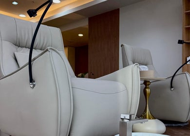 Luxurious spa chairs at 13: Thirteen Beauty Lounge, Dubai, Dubai, AE provide ultimate relaxation experience.